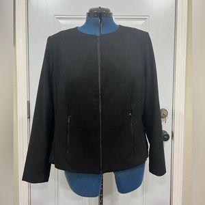 Calvin Klein black blazer with zipper